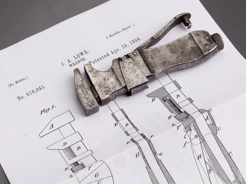 LOWE Patent April 10, 1894 BILLINGS & SPENCER Five inch Quick Adjust Nut Wrench - 85834