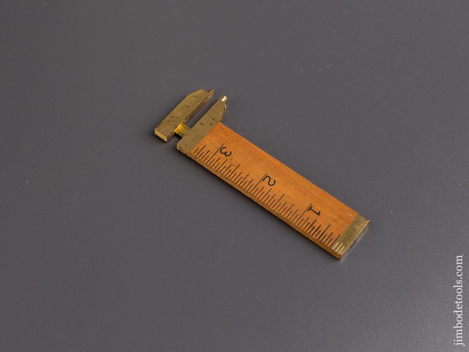 Four inch STANLEY No. 136R Boxwood & Brass Caliper Rule - 85861