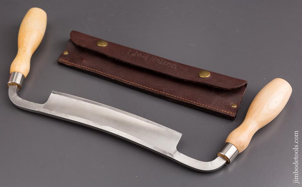 Inshave Curved Draw Knife with Leather Cover