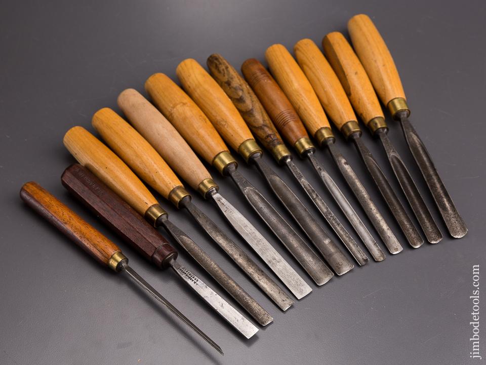 Thirteen ADDIS Carving Chisels - 85932