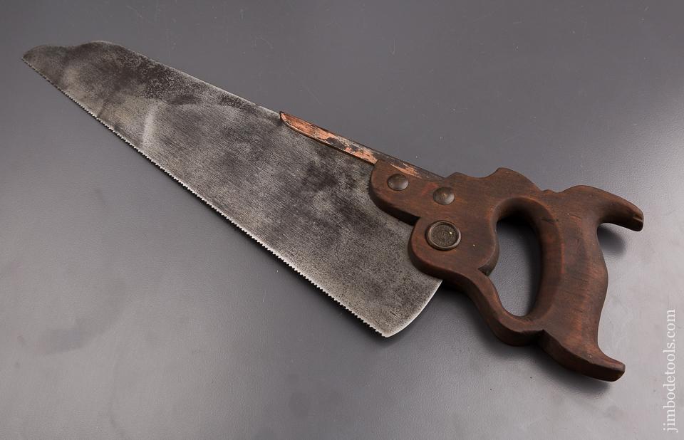 Rare! DISSTON No. 8 Half Back Double Cove Saw - 85940