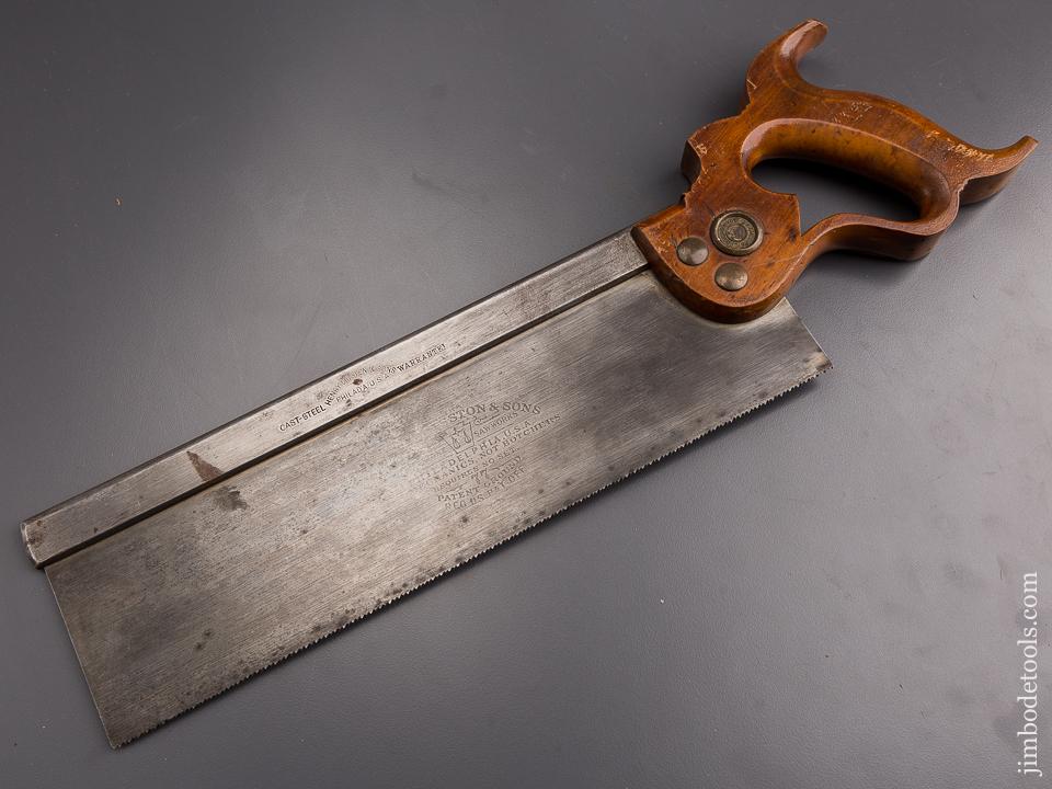 Rare! DISSTON No. 77 "FOR MECHANICS NOT BUTCHERS" BACK SAW! - 85954