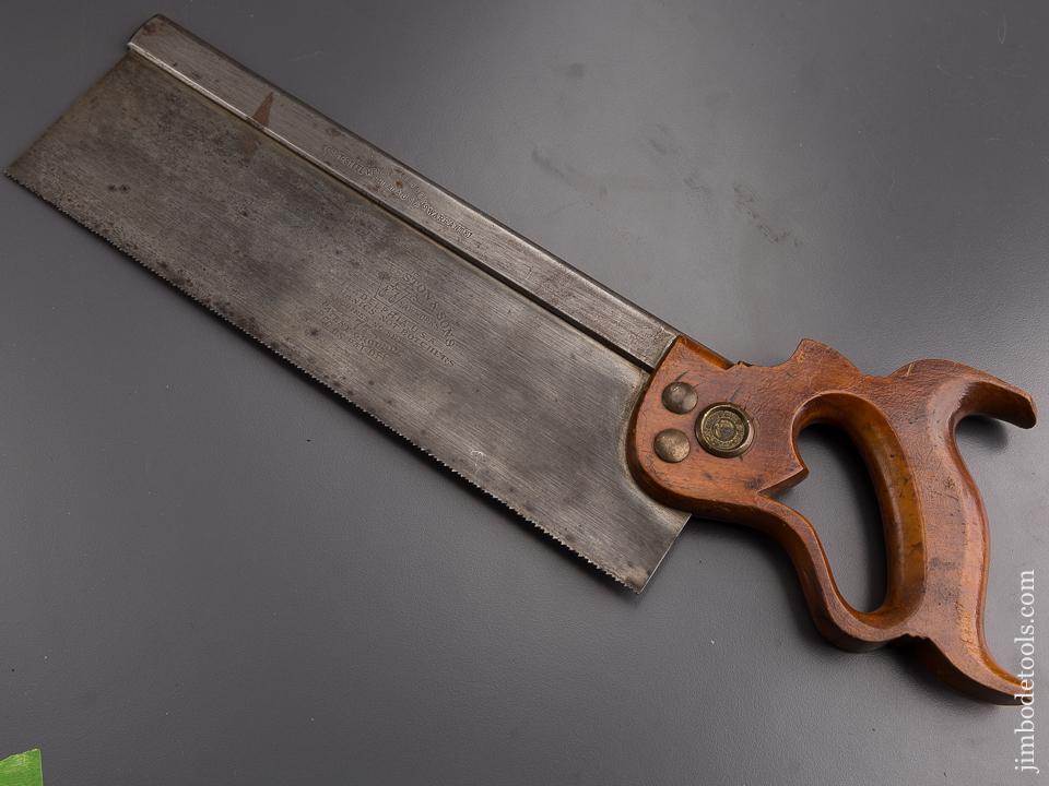 Rare! DISSTON No. 77 "FOR MECHANICS NOT BUTCHERS" BACK SAW! - 85954