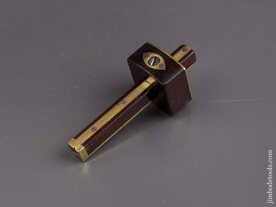 Miniature 5 1/2 inch VARVILL YORK Rosewood and Brass Mortise Gauge - 85965U