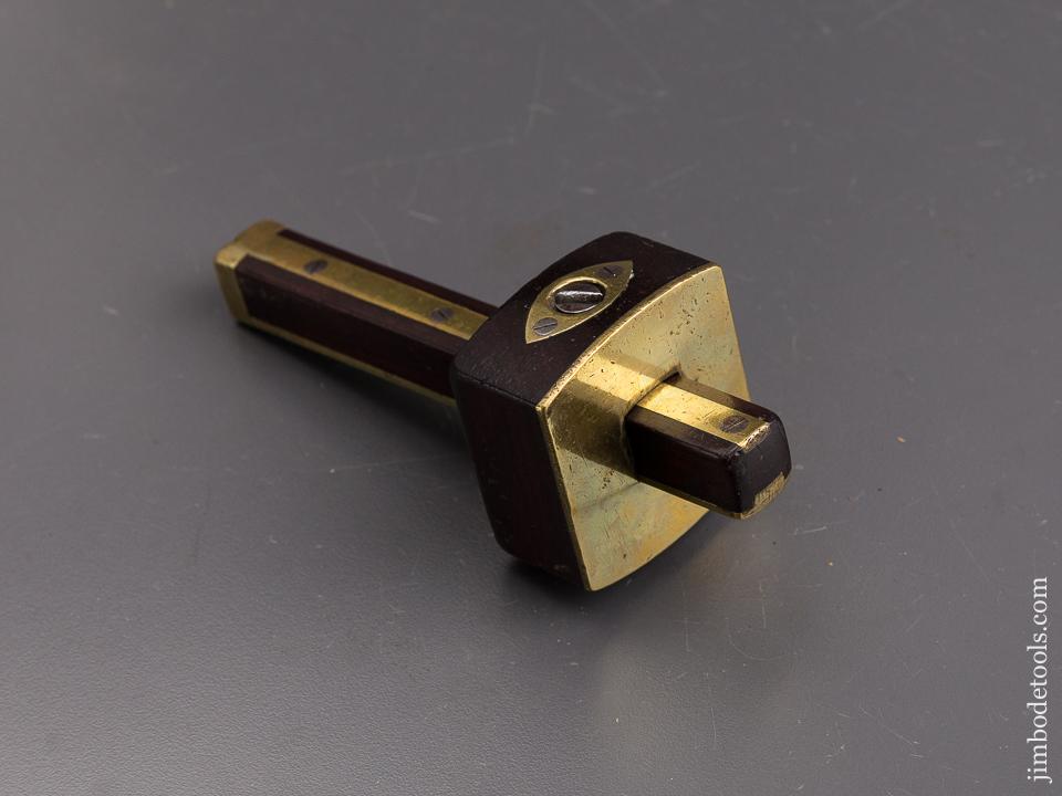 Miniature 5 1/2 inch VARVILL YORK Rosewood and Brass Mortise Gauge - 85965U