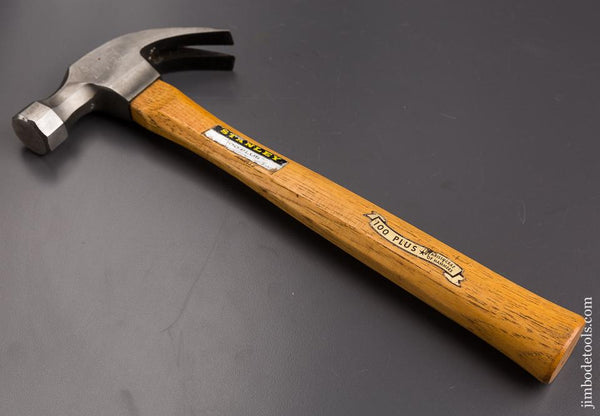 Extra Fine STANLEY 100 PLUS 16 ounce OH11 1/2 Claw Hammer with Decals - 85966