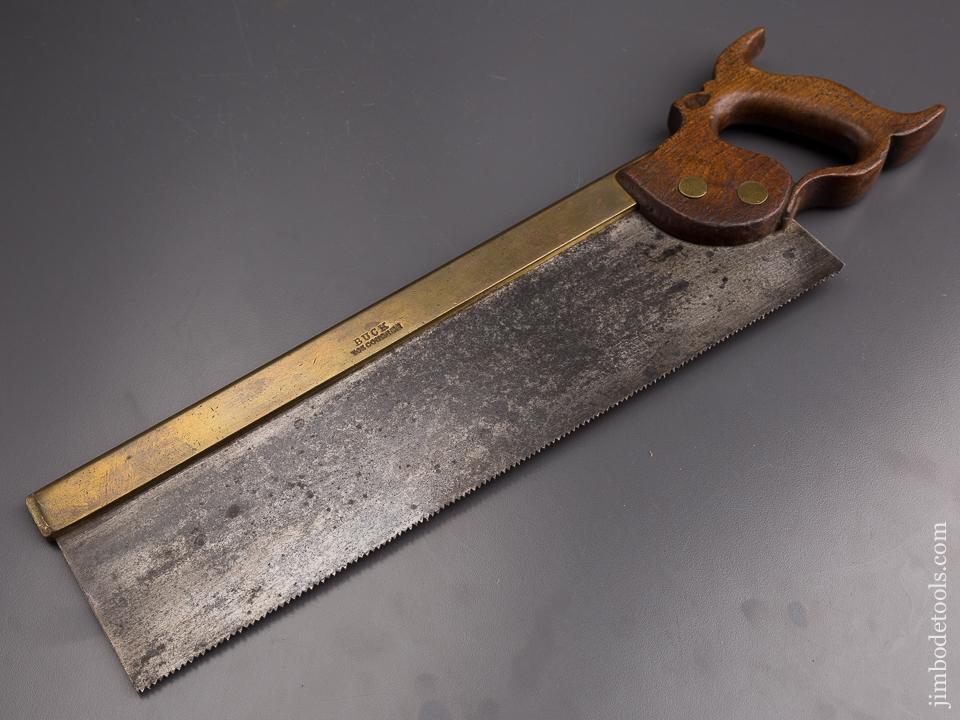 Early 11 point 14 inch Rip BUCK Brass Back Saw - 85979