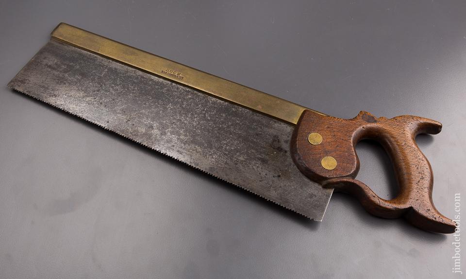 Early 11 point 14 inch Rip BUCK Brass Back Saw - 85979