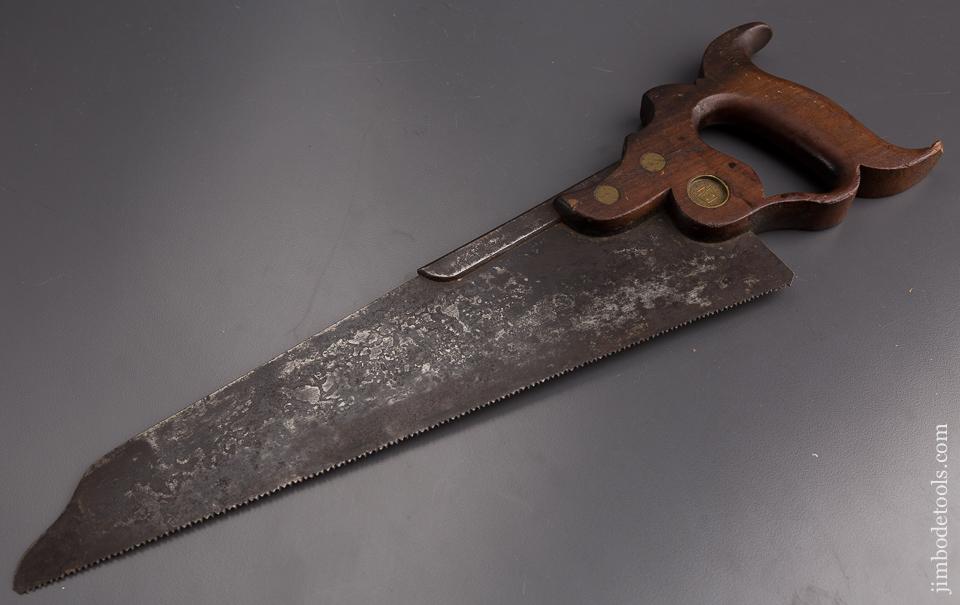 VERY RARE! 12 point 14 inch Crosscut DISSTON No. 8 Double Cove Half Back Saw! - 85986