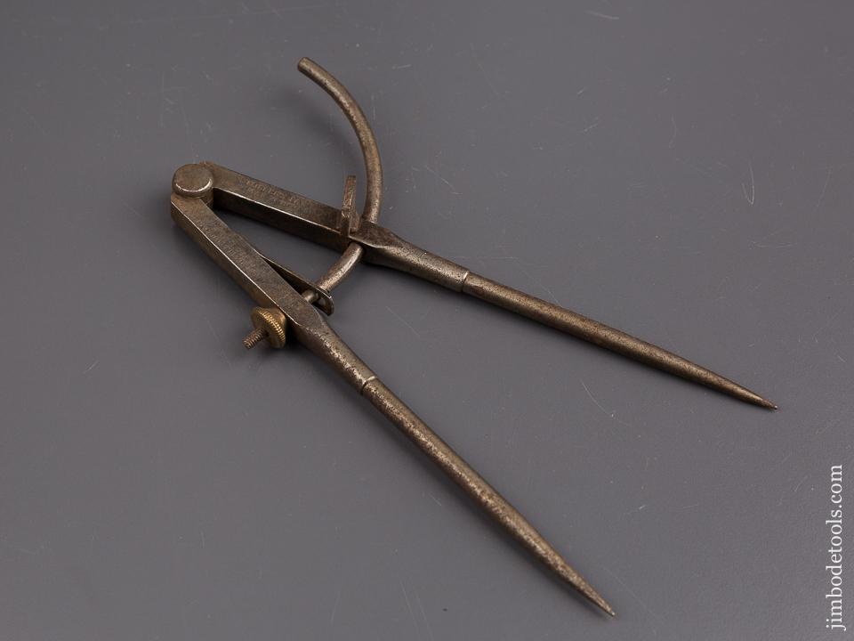 Rare!  Eight inch MILLER's Patent March 31, 1874 DET. BEVEL & DIVIDER CO, DETROIT, MICH Wing Divider - 85992