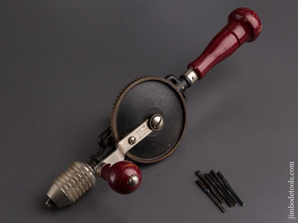 Extra Fine! STANLEY No. 624 Egg Beater Hand Drill with Six Bits - 85997