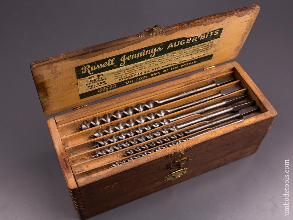 Complete Set of 13 RUSSELL JENNINGS Auger Bits in Original 3 Tiered Box - 86006