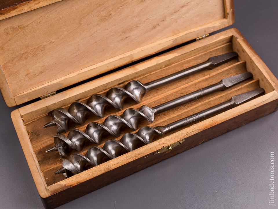 Complete Set of 13 RUSSELL JENNINGS Auger Bits in Original 3 Tiered Box - 86006