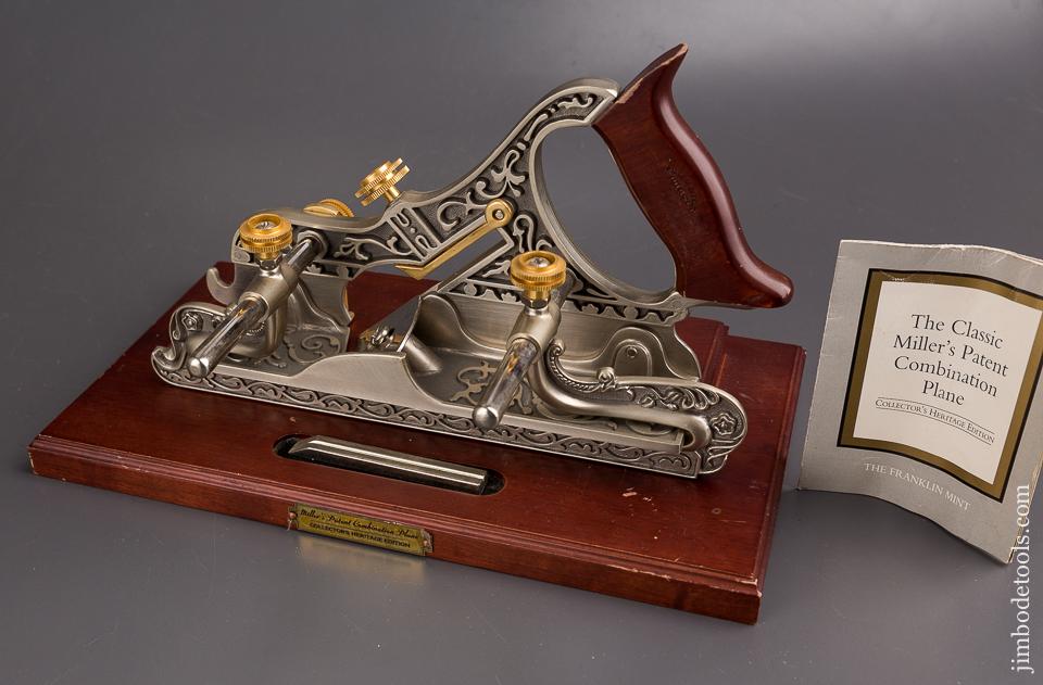 Mint! FRANKLIN MINT MILLERS Patent STANLEY No. 41 Combination Plane on Presentation Base - 86012