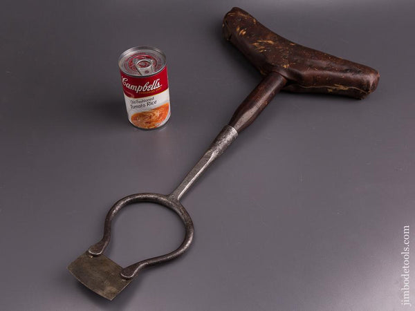 Unusual 20 inch Scraper with Leather Shoulder Rest - 86028