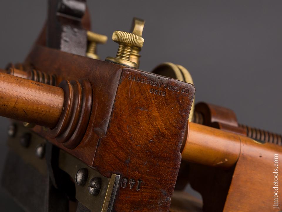 Magnificent! SANDUSKY TOOL CO No. 140 Center Wheel Plow Plane in Rosewood! - 86031U