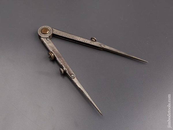 Rare! Eight inch BERNARD Patent July 19, 1892 Folding Dividers by SCHOLLHORN - 86035
