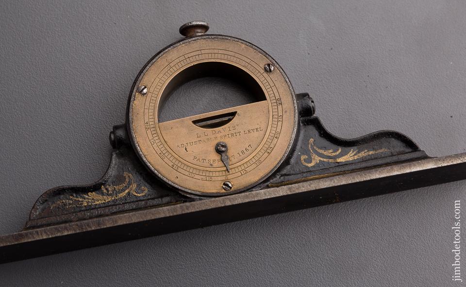 Extra Fine DAVIS Six inch Mantle Level with Much of its Gold Paint! - 86037