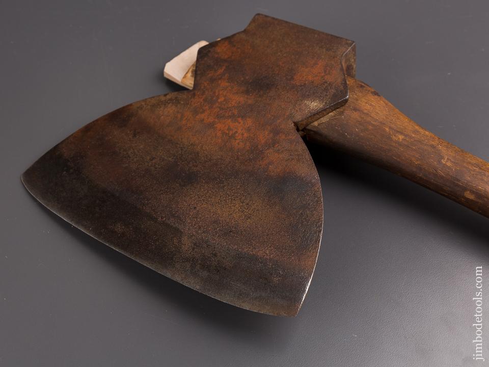 Timber Frame Hewing Offset Broad Axe with Original Paint! - 86066