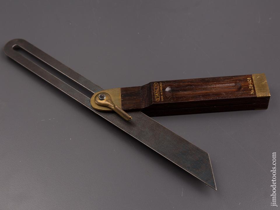 MINT Twelve inch STANLEY No. 25 Rosewood & Brass Bevel - 86102