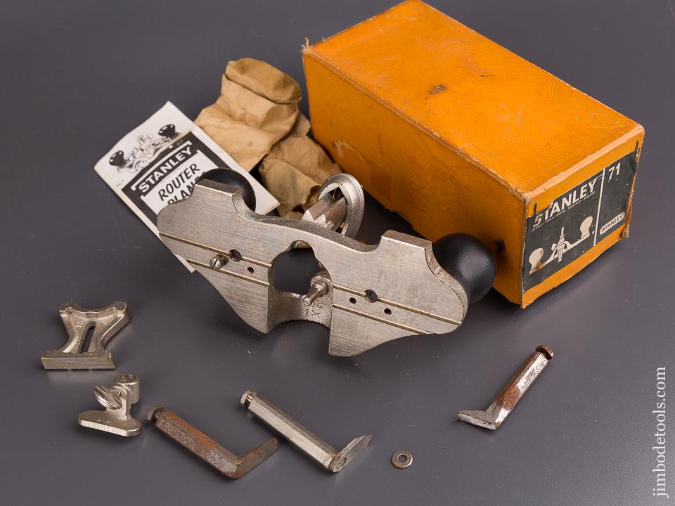 STANLEY No. 71 Router Plane EXTRA FINE & COMPLETE in Original Box - 86115
