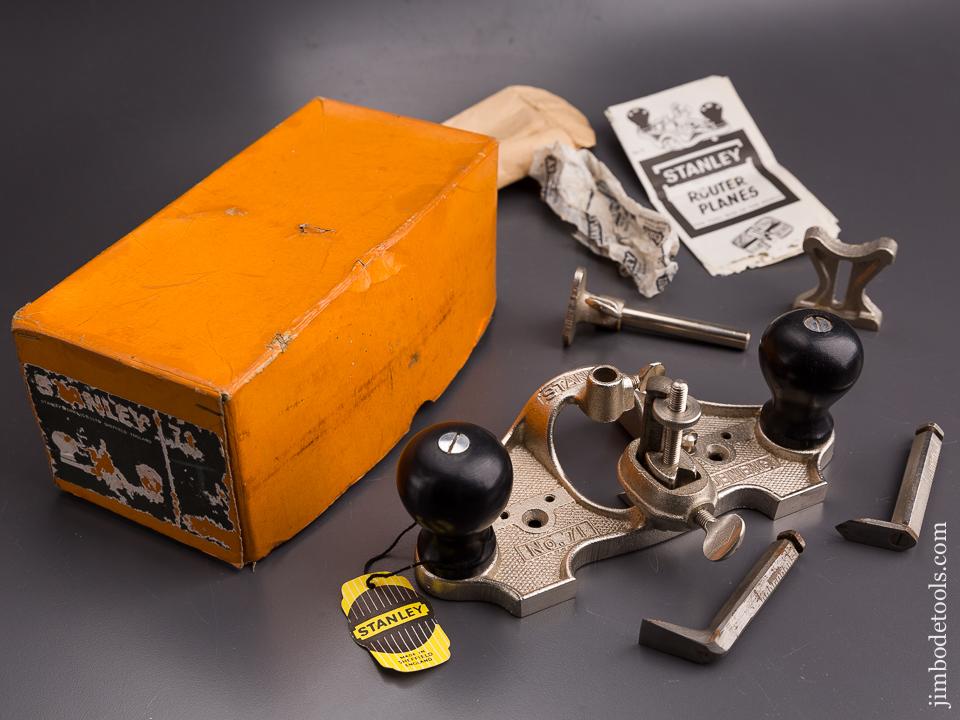 STANLEY No. 71 Router Plane MINT & COMPLETE in Original Box - 86117
