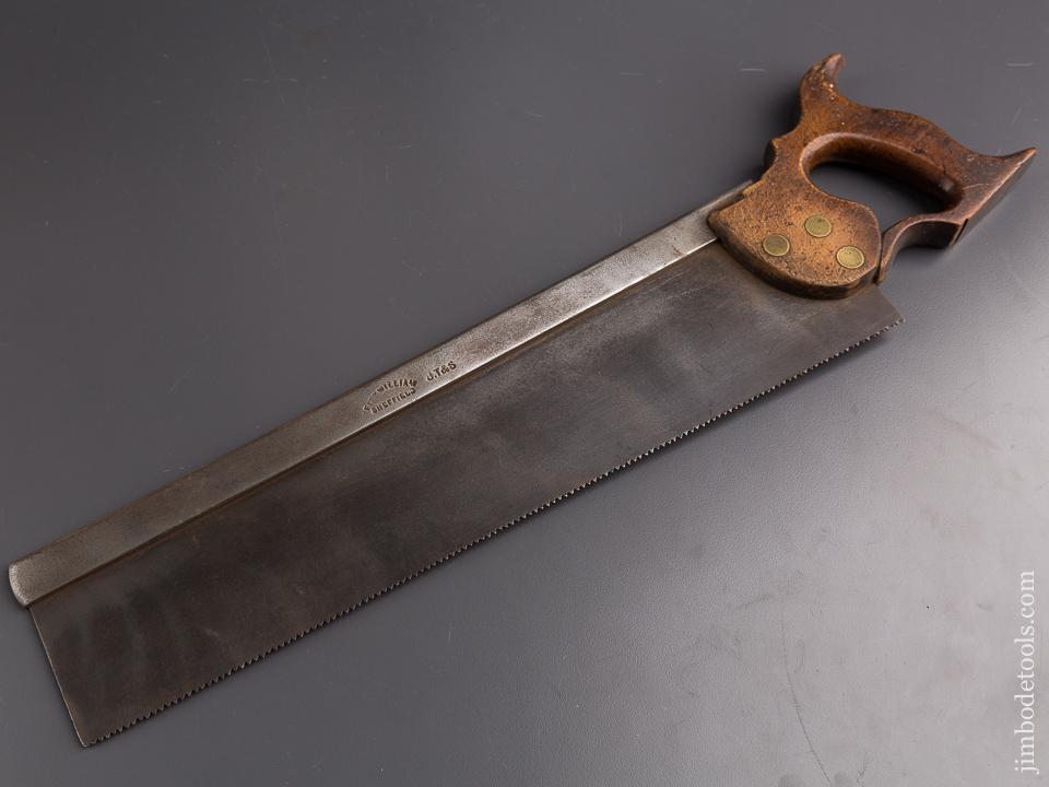 9 point 16 inch Rip JOSEPH TYZACK & SONS circa 1876 Tenon Saw - 86122