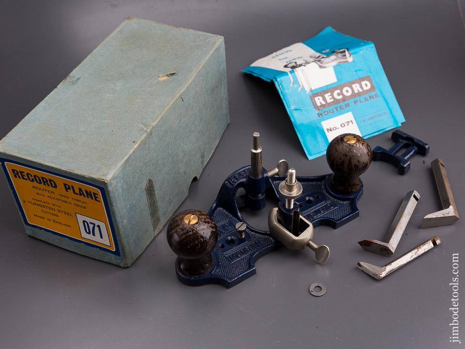 RECORD No. 071 Router Plane MINT & COMPLETE in Original Box - 86130
