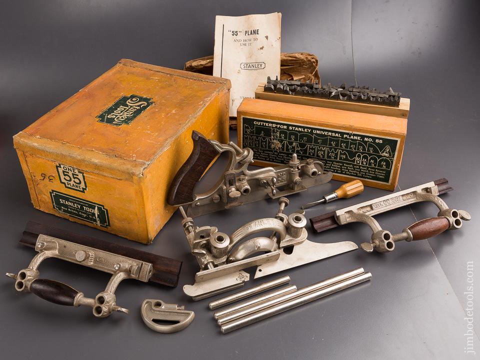 STANLEY No. 55 Combination Plane 100% COMPLETE in Original Box