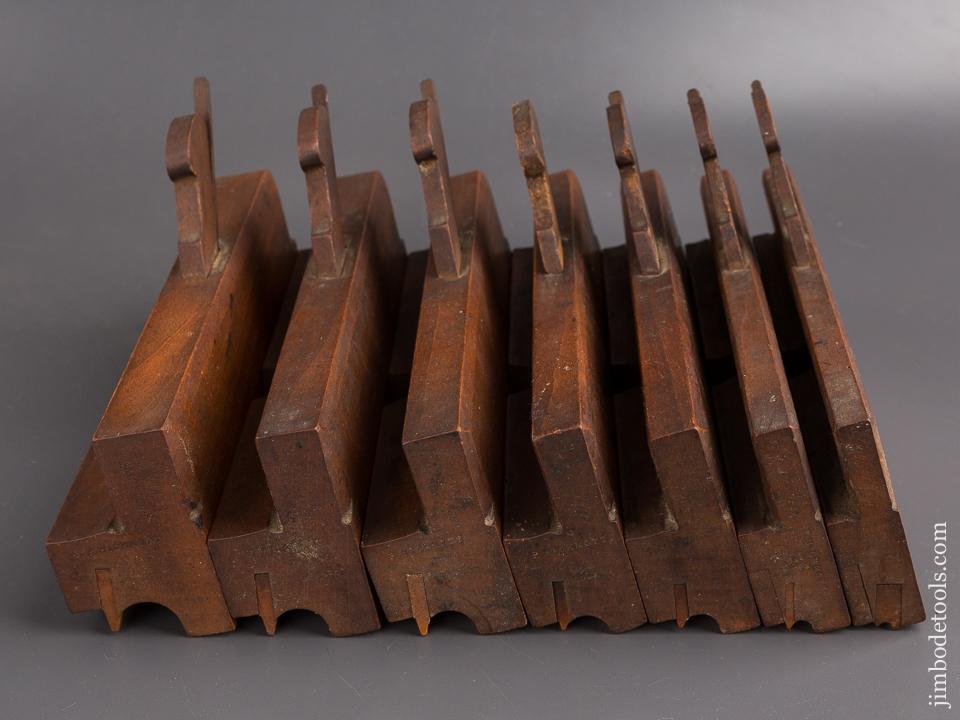 Set of Seven C. NURSE Side Bead Moulding Planes circa 1841-60 Maidstone - 86158