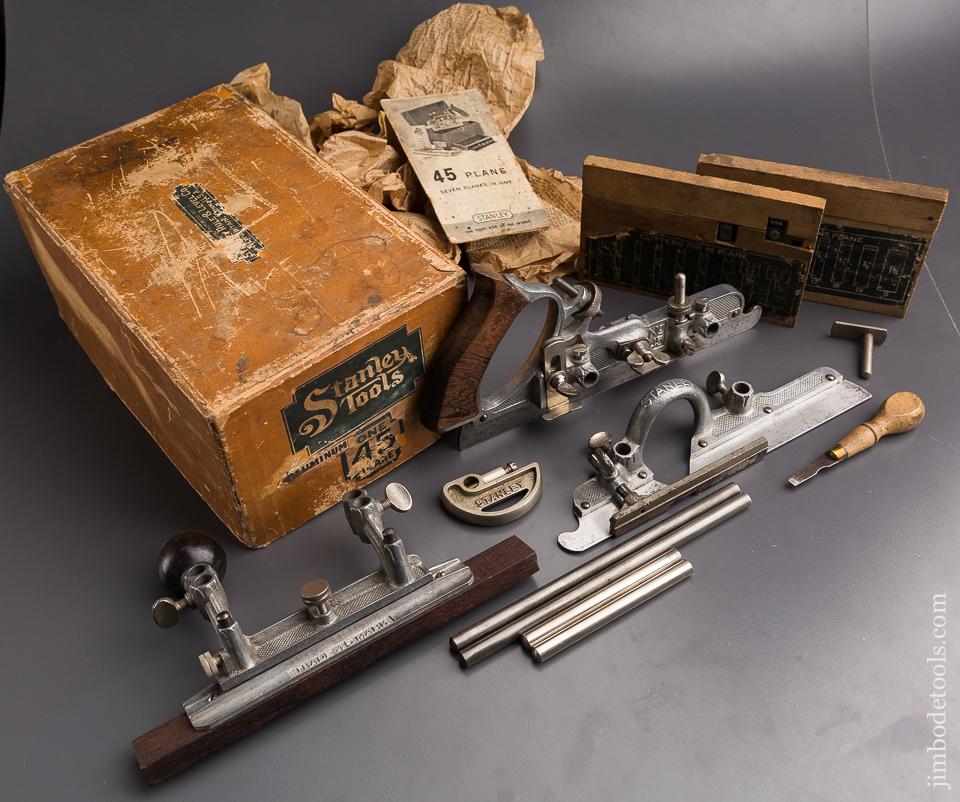 RARE and Complete! STANLEY No. A45 Aluminum Combination Plane in Original Box - 86167