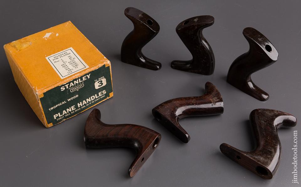 Six STANLEY No. 3 Rosewood Plane Handles MINT in Original Box = 86173