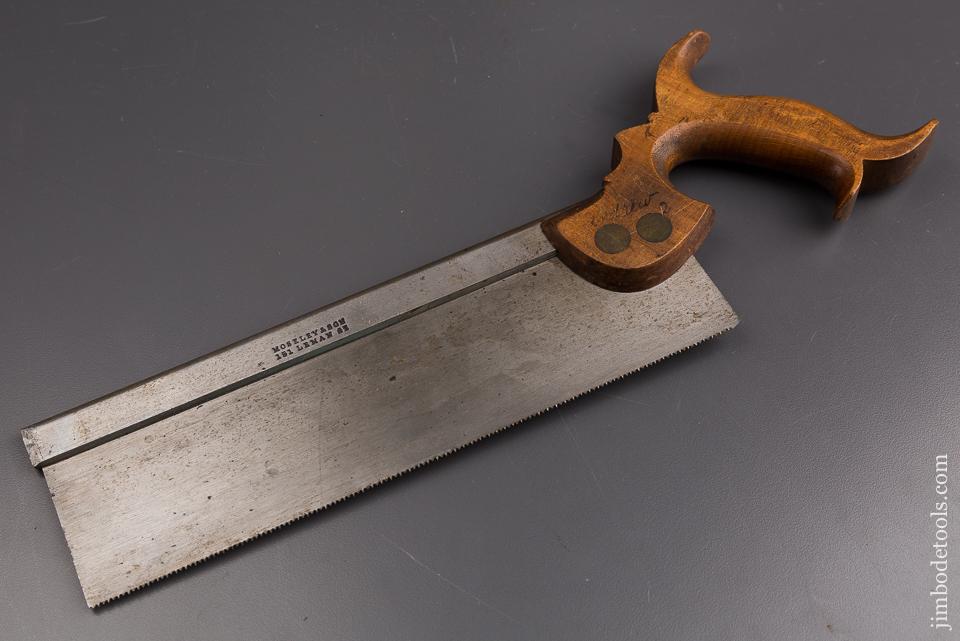 Early 15 point 10 inch Crosscut MOSELEY & SON 151 LEMAN ST Back Saw NEW OLD STOCK! - 86176