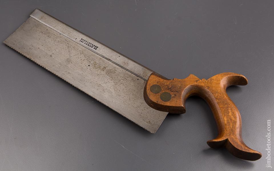 Early 15 point 10 inch Crosscut MOSELEY & SON 151 LEMAN ST Back Saw NEW OLD STOCK! - 86176