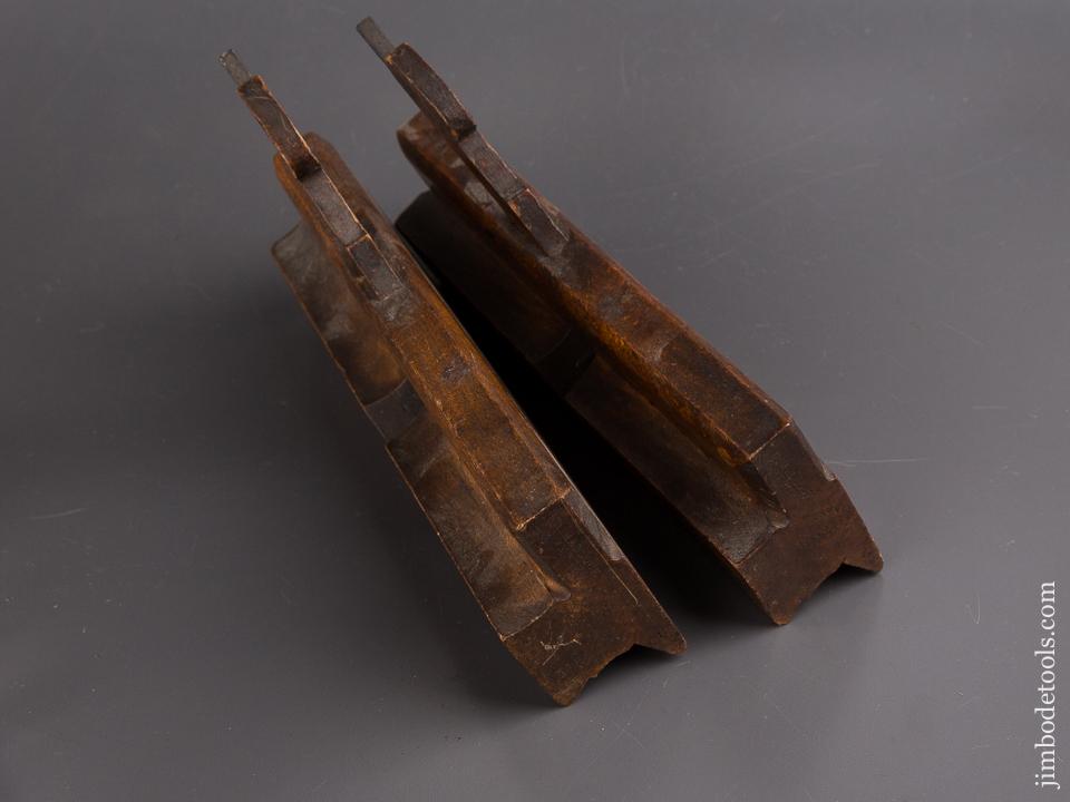 Matched Pair of 5/8 inch D. MALLOCH PERTH First & Second Cut Sash Moulding Planes circa 1850-78 FINE - 86181