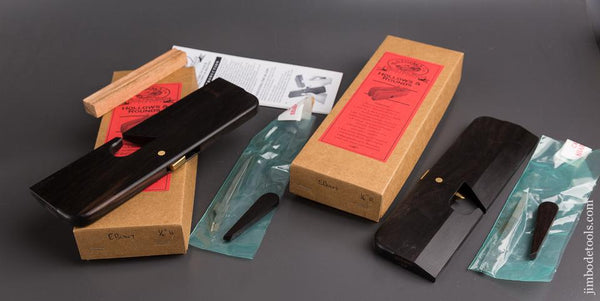 Pair of 1/4 inch Ebony H.N.T. GORDON & CO. Hollow & Round Moulding Planes MINT in Original Boxes - 86193