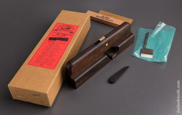 H.N.T. CORDON & CO. Ebony 1 1/4 inch Rebate Plane MINT in Original Box - 86195