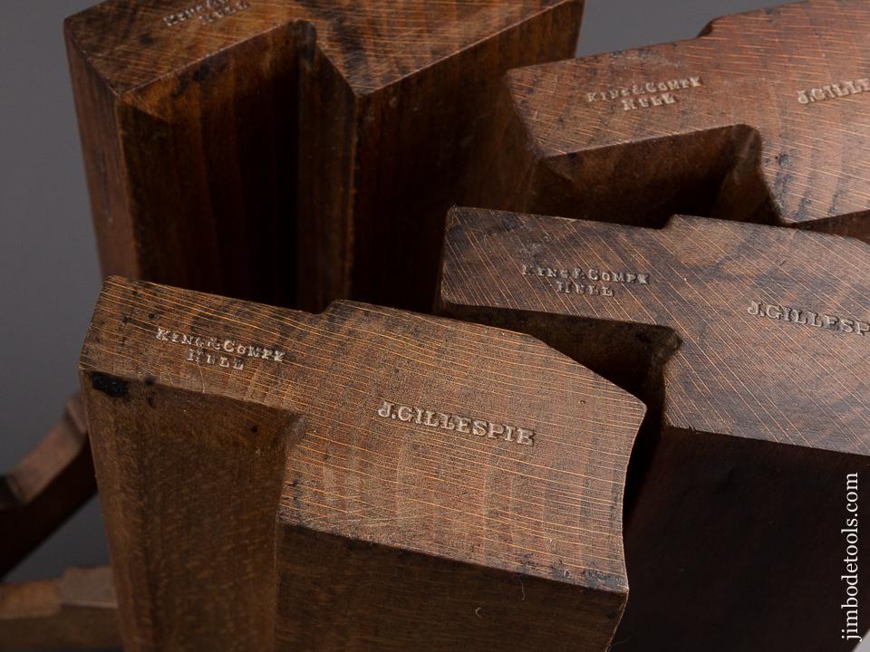 Complete SKEWED Set of KING & COMPE HULL Hollows & Rounds Moulding Planes circa 1864-1907 FINE