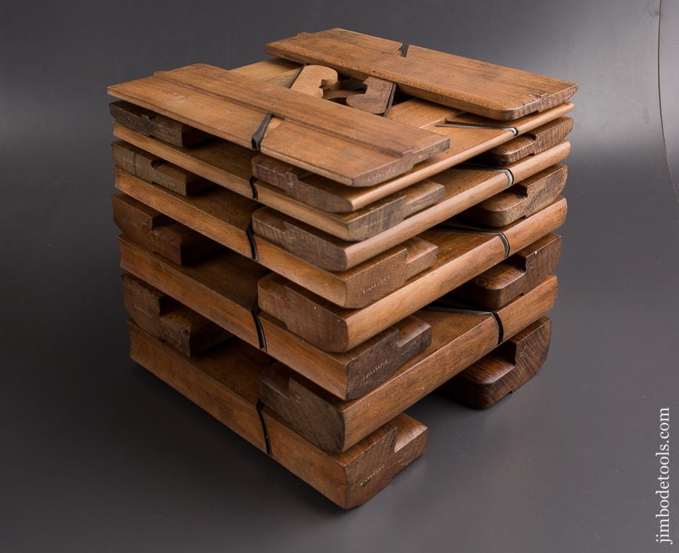 Complete SKEWED Set of KING & COMPE HULL Hollows & Rounds Moulding Planes circa 1864-1907 FINE