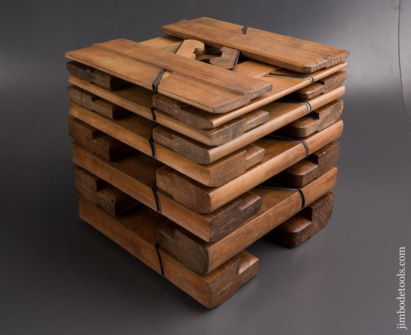 Complete SKEWED Set of KING & COMPE HULL Hollows & Rounds Moulding Planes circa 1864-1907 FINE