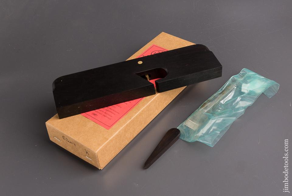 H.N.T. CORDON & CO. Ebony 3/4 inch Skewed Rebate Moulding Plane MINT in Original Box - 86222