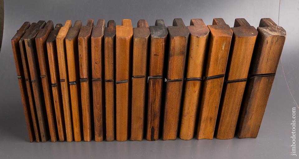 Complete Good User Set of 18 Hollows & Rounds Molding Planes EVENS - 86225