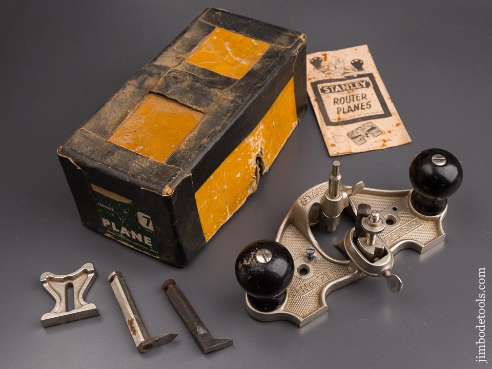 STANLEY No. 71 Router Plane 100% COMPLETE in Original Box - 86226