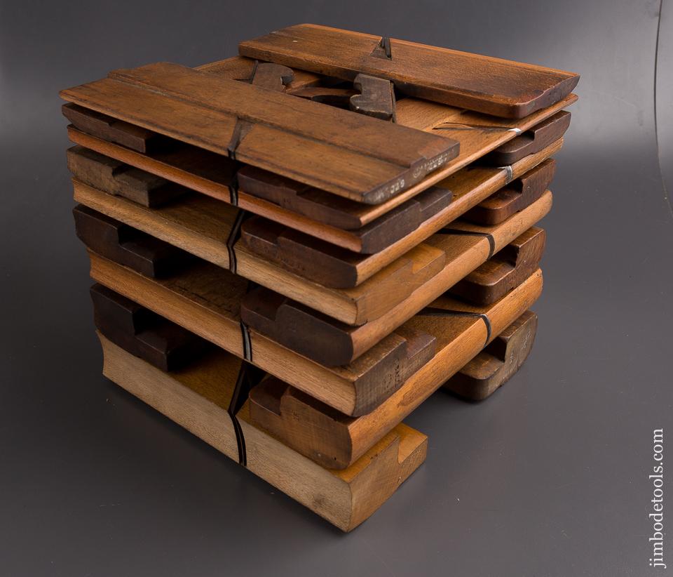 Complete Working Set of 18 Hollows & Rounds Molding Planes by MATHIESON Glasgow circa 1854-1966 Numbered 2-18 EVENS - 86233