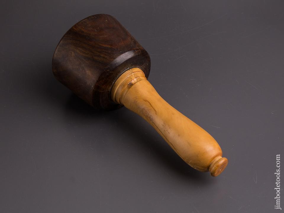 Two pound 4 x 9 1/2 inch Lignum & Boxwood Carving Mallet - 86243