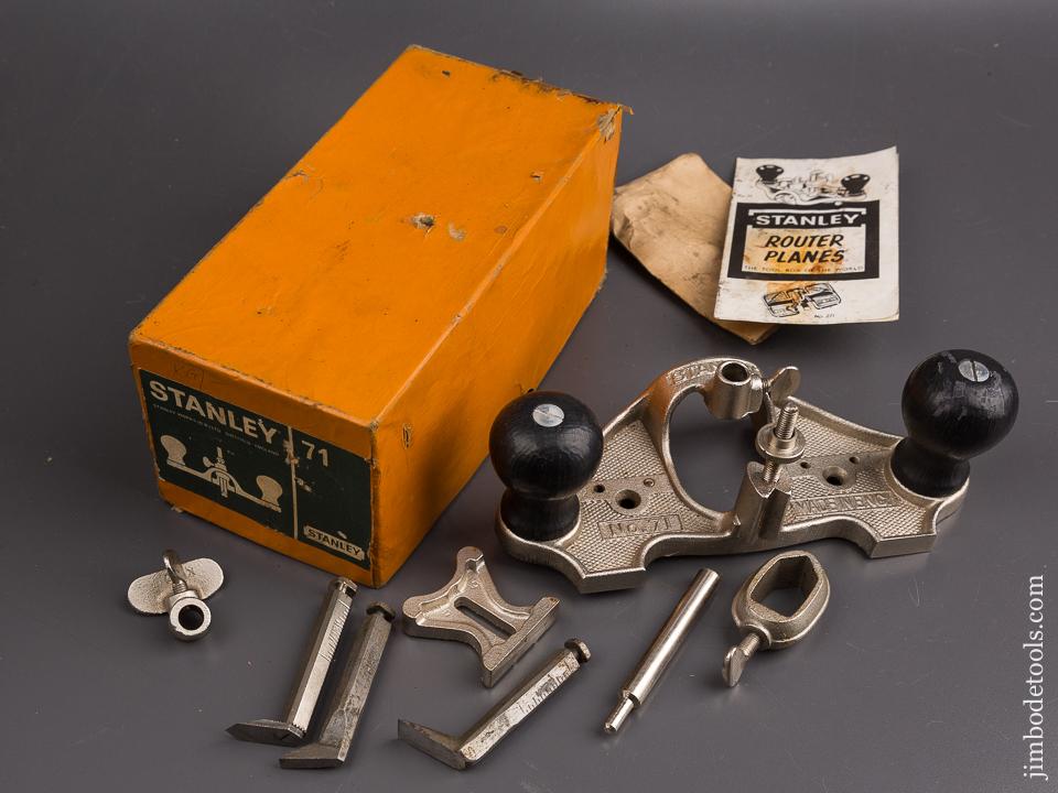 STANLEY No. 71 Router Plane 100% COMPLETE in Original Box - 86279
