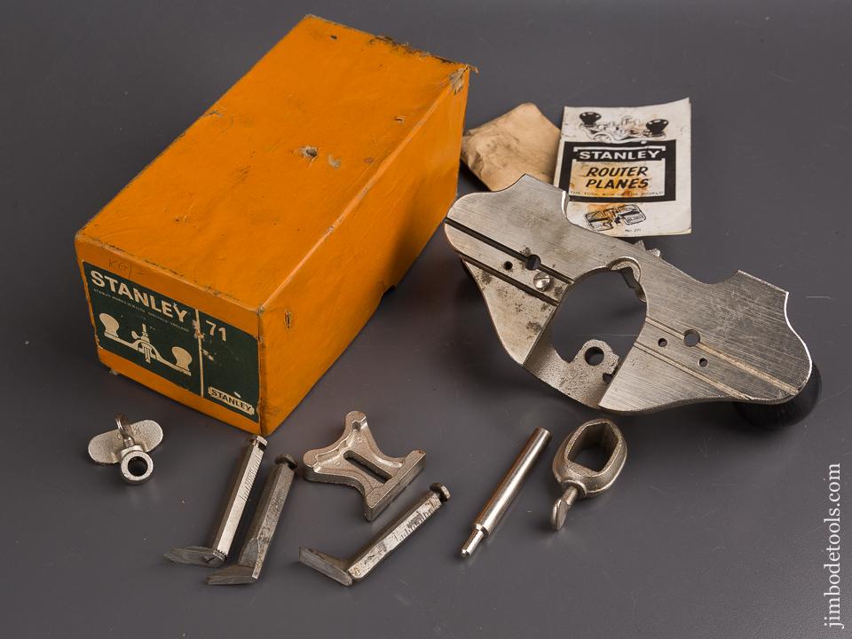 STANLEY No. 71 Router Plane 100% COMPLETE in Original Box - 86279