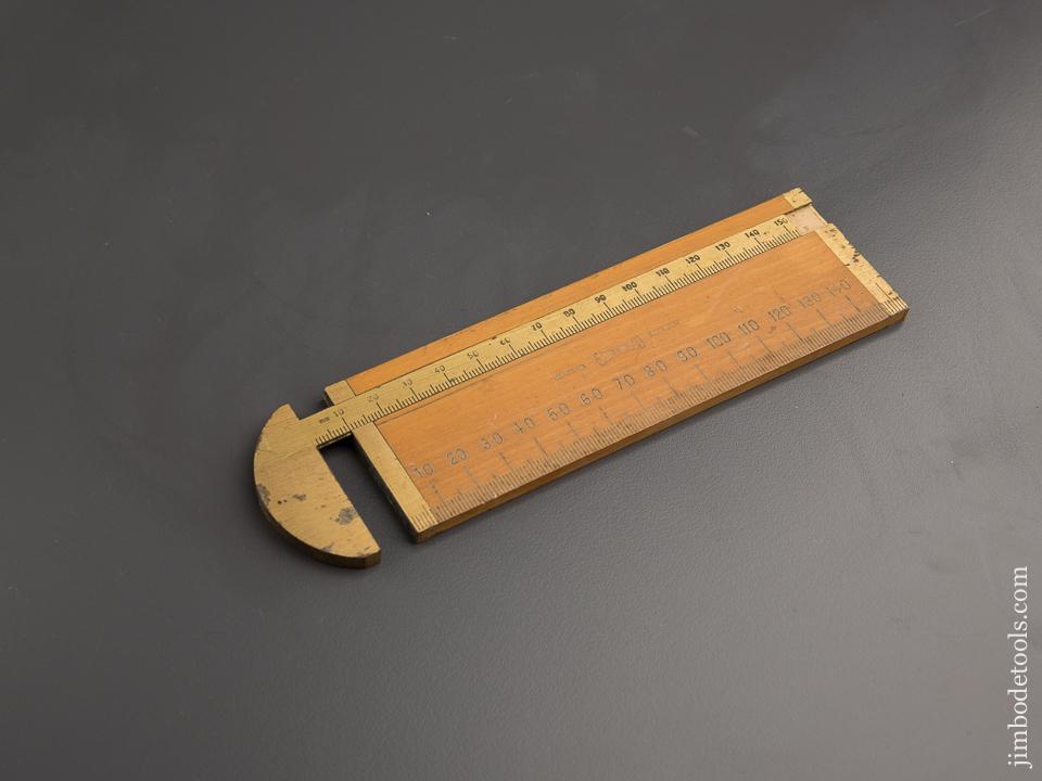 UNUSED! Six inch SMALLWOOD Boxwood & Brass Rope Caliper Rule - 86295