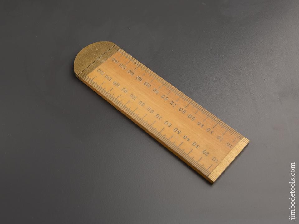 UNUSED! Six inch SMALLWOOD Boxwood & Brass Rope Caliper Rule - 86295