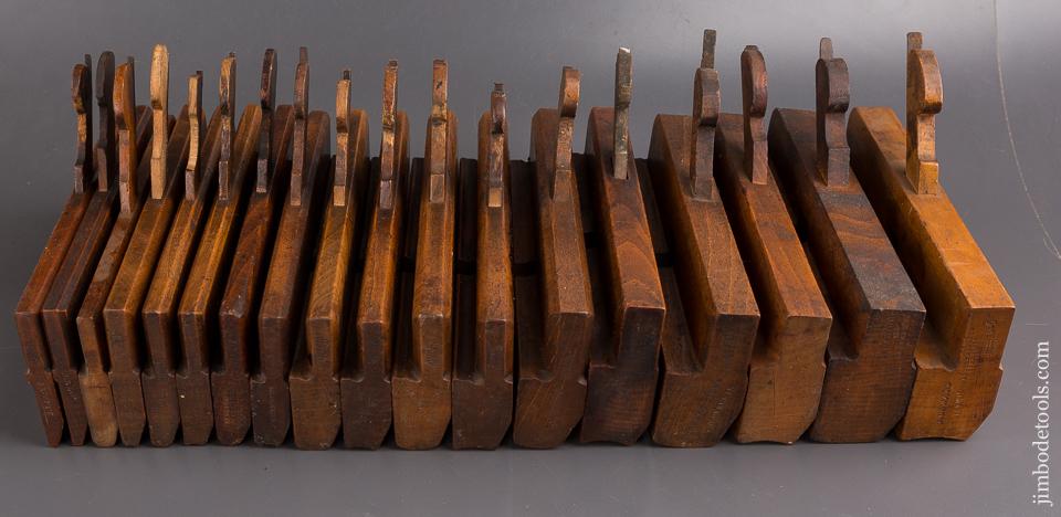 Complete Good User Set of 18 Hollows & Rounds Molding Planes EVENS - 86309